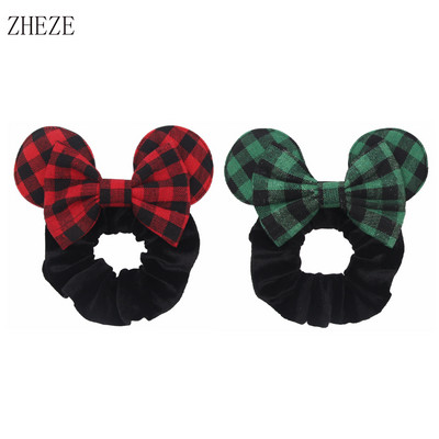 2kom/lot novih lijepih mišjih ušiju sa šljokicama i mašnom Ženske baršunaste gumice za kosu Modne trake za kosu oko struka Traka za glavu za djevojčice