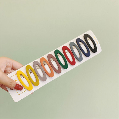 New Fashion 10 bucăți/set agrafe de păr dreptunghiulare geometrice din rășină Agrafe de păr cu picături de apă de culoare bomboană pentru femei Accesorii de păr en-gros