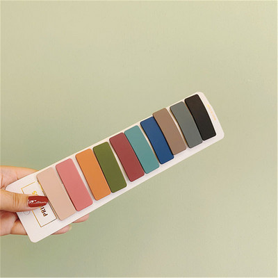 New Fashion 10 bucăți/set agrafe de păr dreptunghiulare geometrice din rășină Agrafe de păr cu picături de apă de culoare bomboană pentru femei Accesorii de păr en-gros