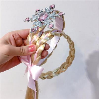 Disney Frozen Elsa Juuksepael cosplay animefiguur parukas punutised laste Halloween cosplay mänguasjad juukseaksessuaarid sünnipäevakingid