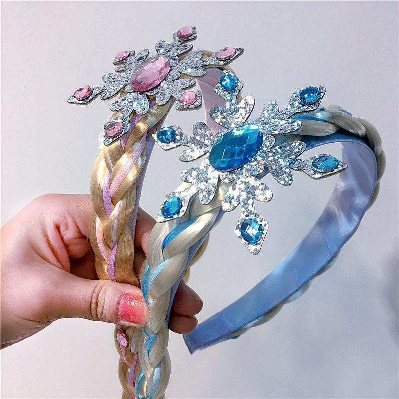 Disney Frozen Elsa Juuksepael cosplay animefiguur parukas punutised laste Halloween cosplay mänguasjad juukseaksessuaarid sünnipäevakingid