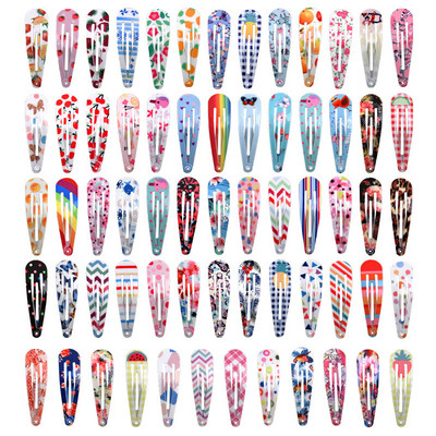 20/40 gab. Drukas matu sprādze 2 collas Kawaii karikatūra Barrettes meiteņu galvassega BB skava Metāla matu sprādze 5 cm Sieviešu matu aksesuāri