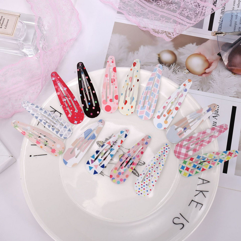 20/40 KOM Štampa za kosu 2 inča Kawaii crtane ukosnice Djevojačko pokrivalo za glavu BB kopča Metalna ukosnica 5 cm Ženski dodaci za kosu