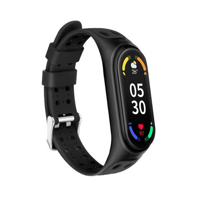 Mekana silikonska narukvica za Miband 5 6 7 Zamjenska prozračna sportska narukvica za Miband 3 4 5 6 narukvica za Xiaomi Mi Band 7 narukvica