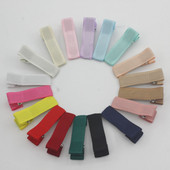 40 kom/lot 35 mm Grosgrain vrpca prekrivena dvostrukim zupcima aligatorske kopče za kosu za djevojčice, dječje frizure za izradu cvijeća DIY dodaci