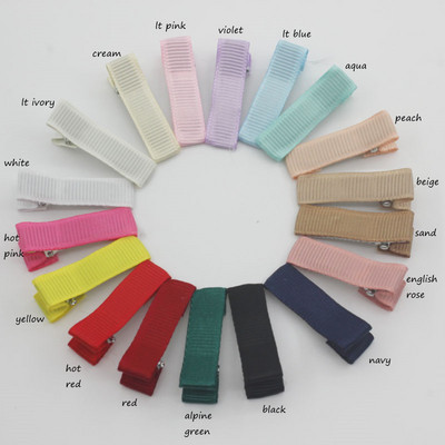 40 kom/lot 35 mm Grosgrain vrpca prekrivena dvostrukim zupcima aligatorske kopče za kosu za djevojčice, dječje frizure za izradu cvijeća DIY dodaci