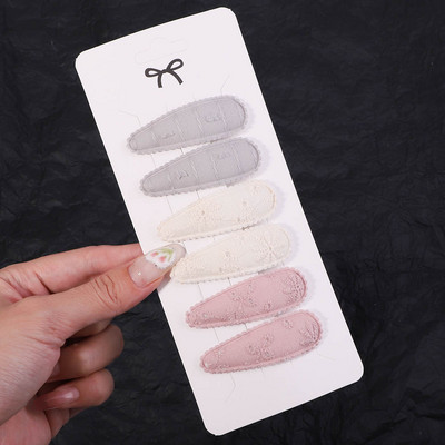 6 tk/komplekt Magusad tikitud prindiga juukseklambrid lastele vesipiisakujulised juuksenõelad BB-klambrid peakatted peakatted tüdrukutele juukseaksessuaarid