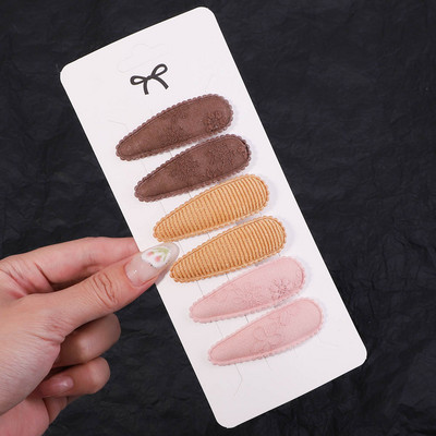 6 tk/komplekt Magusad tikitud prindiga juukseklambrid lastele vesipiisakujulised juuksenõelad BB-klambrid peakatted peakatted tüdrukutele juukseaksessuaarid