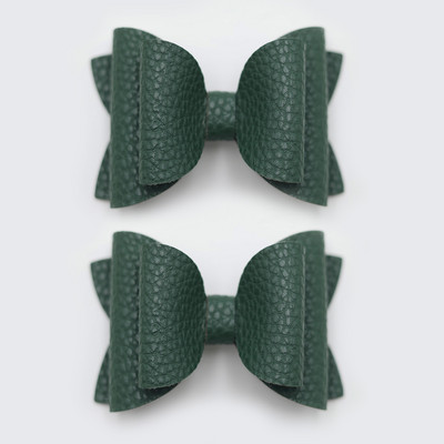 2 bucăți drăguț de culoare bomboană boutique ace de păr cu fundă din piele laterale agrafe de păr lucrate manual accesorii de păr elegante fete copii femei accesorii pentru cap