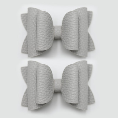 2 bucăți drăguț de culoare bomboană boutique ace de păr cu fundă din piele laterale agrafe de păr lucrate manual accesorii de păr elegante fete copii femei accesorii pentru cap