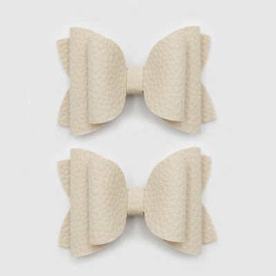 2 bucăți drăguț de culoare bomboană boutique ace de păr cu fundă din piele laterale agrafe de păr lucrate manual accesorii de păr elegante fete copii femei accesorii pentru cap