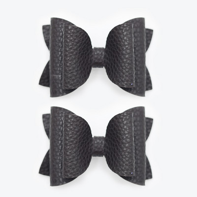 2 bucăți drăguț de culoare bomboană boutique ace de păr cu fundă din piele laterale agrafe de păr lucrate manual accesorii de păr elegante fete copii femei accesorii pentru cap