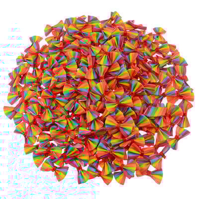 100 buc/lot Imprimare cu puncte Panglică mică Artizanat cu fundă pentru animale de companie DOAR FUCĂ FĂRĂ CLIPE DIY Papion Decor de nuntă Accesorii pentru păr