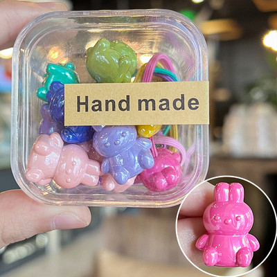 10vnt/stal. Vaikų galvos apdangalas Plaukų virvė Korėjietiškas animacinis filmas elastinės guminės juostelės mergaičių uodegos laikiklis plaukų kaklaraištis galvos apdangalas plaukų aksesuaras