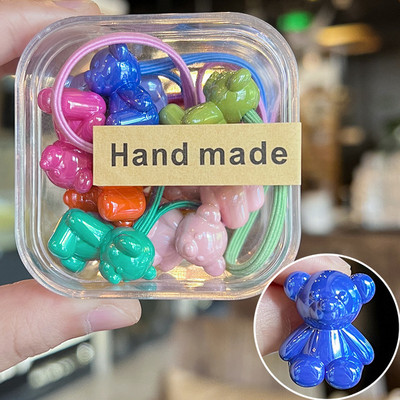 10vnt/stal. Vaikų galvos apdangalas Plaukų virvė Korėjietiškas animacinis filmas elastinės guminės juostelės mergaičių uodegos laikiklis plaukų kaklaraištis galvos apdangalas plaukų aksesuaras