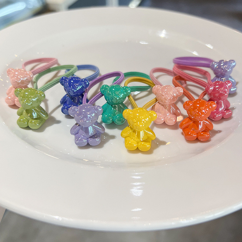 10vnt/stal. Vaikų galvos apdangalas Plaukų virvė Korėjietiškas animacinis filmas elastinės guminės juostelės mergaičių uodegos laikiklis plaukų kaklaraištis galvos apdangalas plaukų aksesuaras