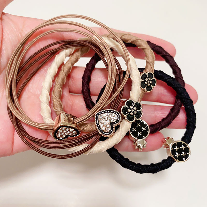 5 kom. Elastične gumice za kosu s cvijetom za djevojčice. Ženske gumice za kosu u obliku srca Ananas guma/kravata/držač Dodaci za rođendanske darove