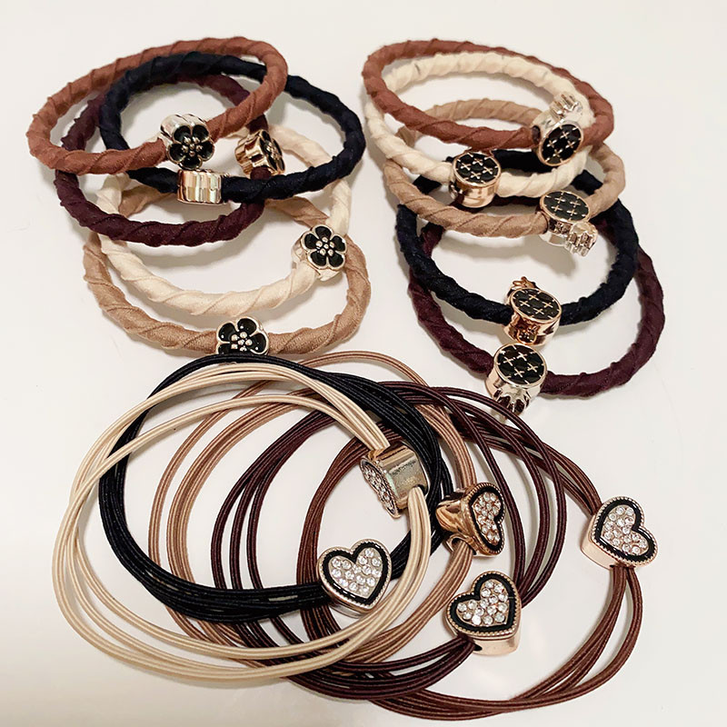 5 kom. Elastične gumice za kosu s cvijetom za djevojčice. Ženske gumice za kosu u obliku srca Ananas guma/kravata/držač Dodaci za rođendanske darove