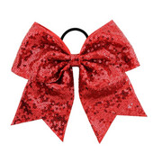 1 komad 8 inča prošivena svjetlucava mašna za navijačice sa šljokicama s elastičnom trakom Držač za konjski rep za djevojčice Dodaci za kosu 888