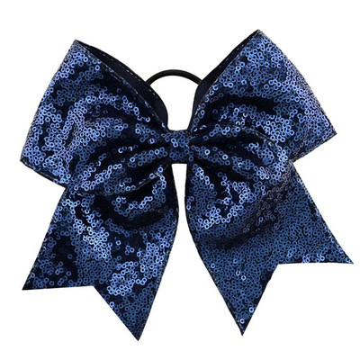 1 komad 8 inča prošivena svjetlucava mašna za navijačice sa šljokicama s elastičnom trakom Držač za konjski rep za djevojčice Dodaci za kosu 888