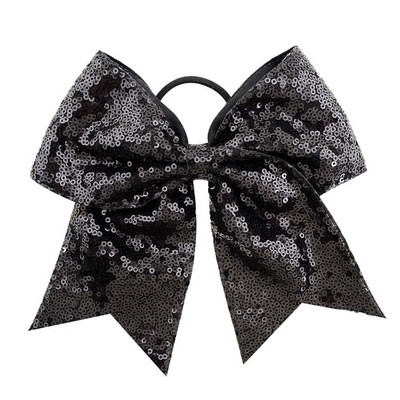 1 komad 8 inča prošivena svjetlucava mašna za navijačice sa šljokicama s elastičnom trakom Držač za konjski rep za djevojčice Dodaci za kosu 888