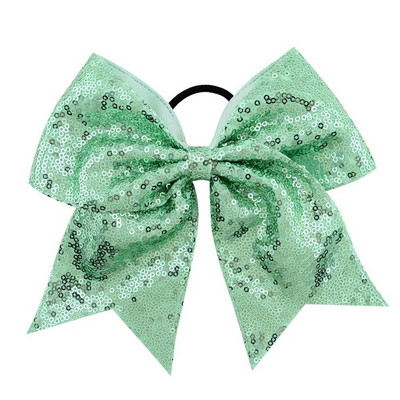 1 komad 8 inča prošivena svjetlucava mašna za navijačice sa šljokicama s elastičnom trakom Držač za konjski rep za djevojčice Dodaci za kosu 888