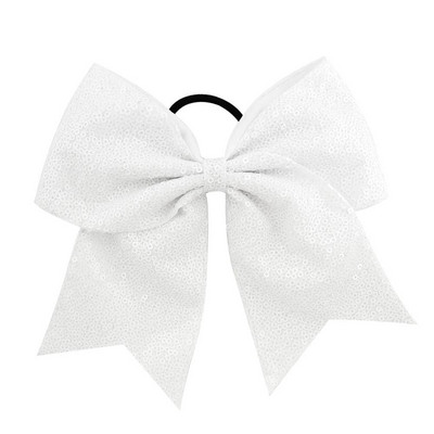 1 komad 8 inča prošivena svjetlucava mašna za navijačice sa šljokicama s elastičnom trakom Držač za konjski rep za djevojčice Dodaci za kosu 888