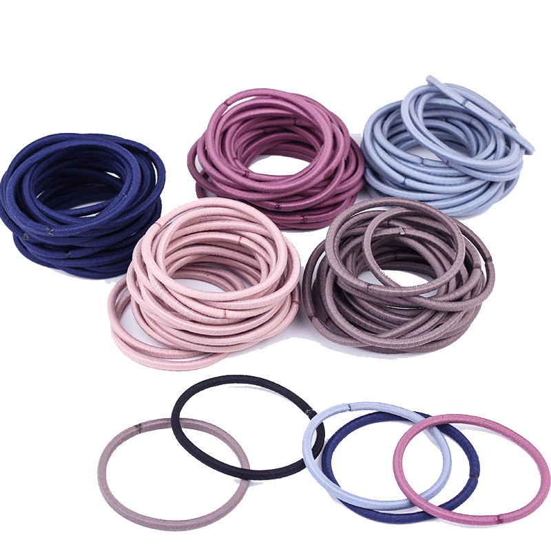 100 vnt. plaukų kilpa plaukų virvė galvos apdangalas odinė juosta moteriška galvos apdangalas paprastas tinklinis raudonų plaukų papuošalas mažos galvos virvutės papuošalai