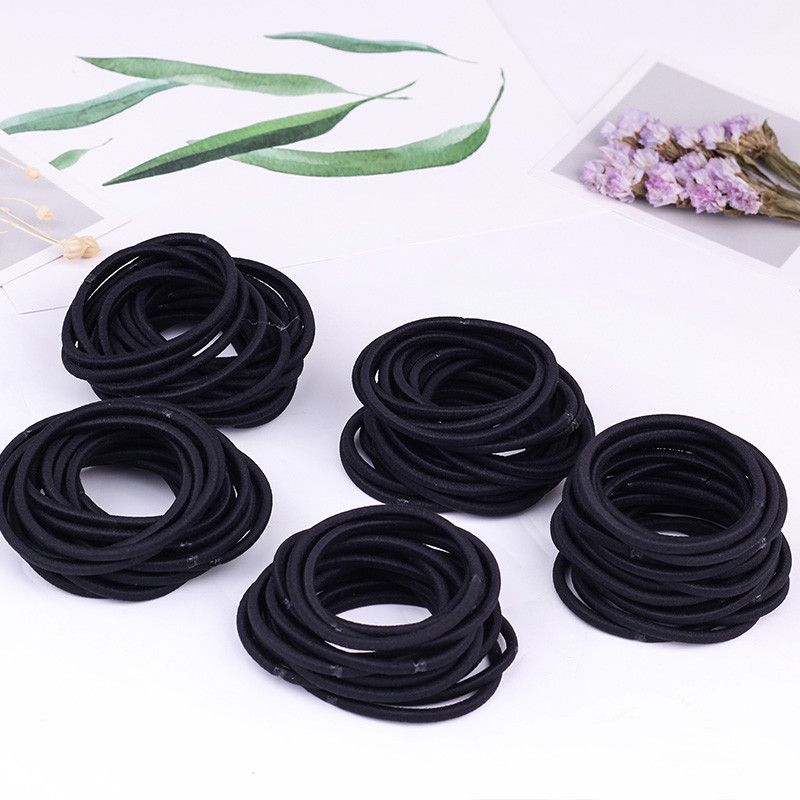 100 vnt. plaukų kilpa plaukų virvė galvos apdangalas odinė juosta moteriška galvos apdangalas paprastas tinklinis raudonų plaukų papuošalas mažos galvos virvutės papuošalai