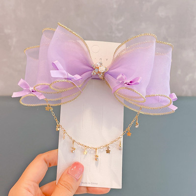 Veliki lanac s kićankama Mašne za kosu za djevojčice Vilinska princeza Ukosnica s mašnom Dječje pokrivalo za glavu s vještačkim kamenčićima Dodaci za oblikovanje kose