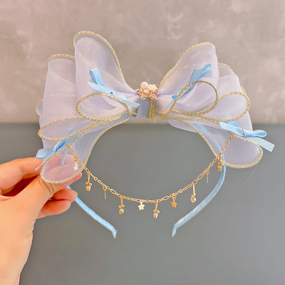 Veliki lanac s kićankama Mašne za kosu za djevojčice Vilinska princeza Ukosnica s mašnom Dječje pokrivalo za glavu s vještačkim kamenčićima Dodaci za oblikovanje kose