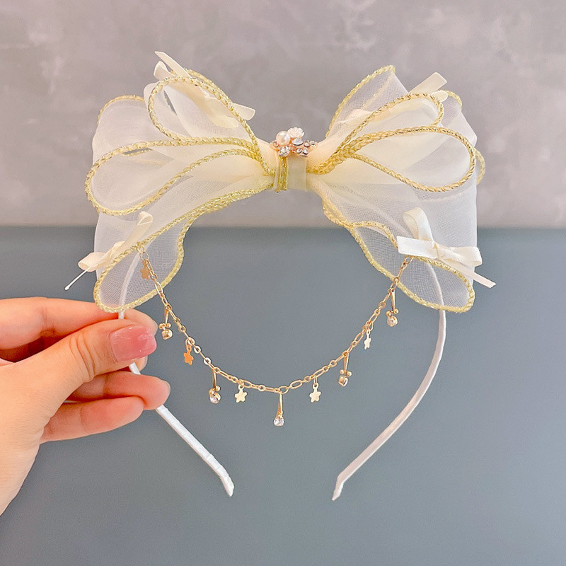 Veliki lanac s kićankama Mašne za kosu za djevojčice Vilinska princeza Ukosnica s mašnom Dječje pokrivalo za glavu s vještačkim kamenčićima Dodaci za oblikovanje kose