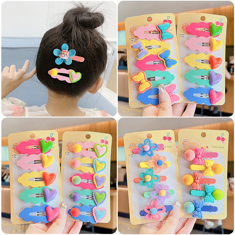 5 kom/set Dječje slatke boje Ukrasi s mašnama u obliku cvijeća Koje za kosu Djevojčice Slatke ukosnice Ukosnice Dječji dodaci za kosu