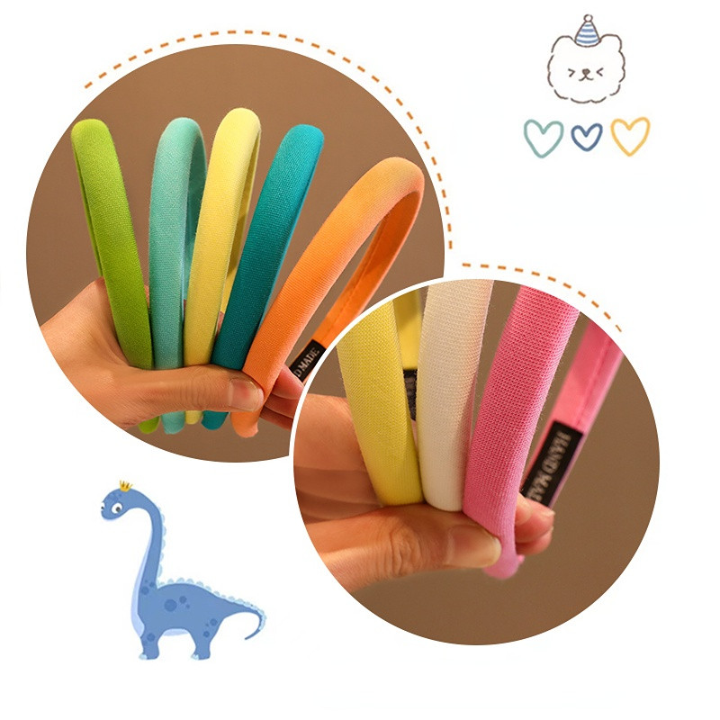 2023. Nova dječja slatka jednobojna gumica za kosu, pokrivala za glavu, dječja jednostavna, lijepa široka traka za glavu za djevojčice, akrilni dodaci za kosu