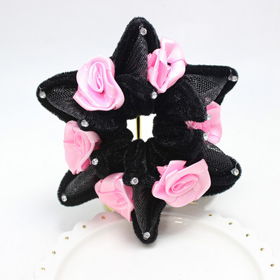 Moe lilleshow ketas Juuksevõrk Tüdruk Ballettants Uisutamine Snood Elastne Lipsu Kaane Must Peakatete Stiilimise Aksessuaar