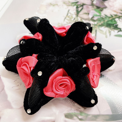 Moe lilleshow ketas Juuksevõrk Tüdruk Ballettants Uisutamine Snood Elastne Lipsu Kaane Must Peakatete Stiilimise Aksessuaar