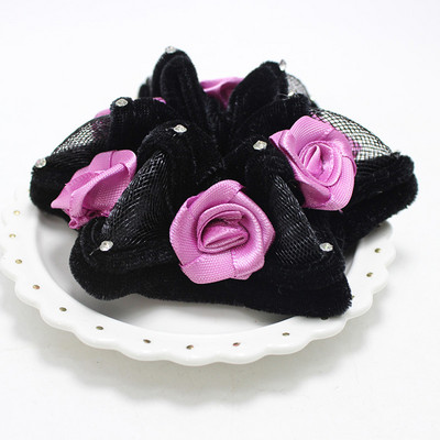 Moe lilleshow ketas Juuksevõrk Tüdruk Ballettants Uisutamine Snood Elastne Lipsu Kaane Must Peakatete Stiilimise Aksessuaar