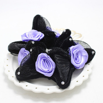 Moe lilleshow ketas Juuksevõrk Tüdruk Ballettants Uisutamine Snood Elastne Lipsu Kaane Must Peakatete Stiilimise Aksessuaar