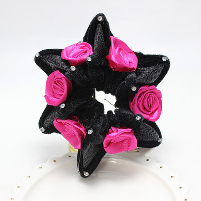 Moe lilleshow ketas Juuksevõrk Tüdruk Ballettants Uisutamine Snood Elastne Lipsu Kaane Must Peakatete Stiilimise Aksessuaar