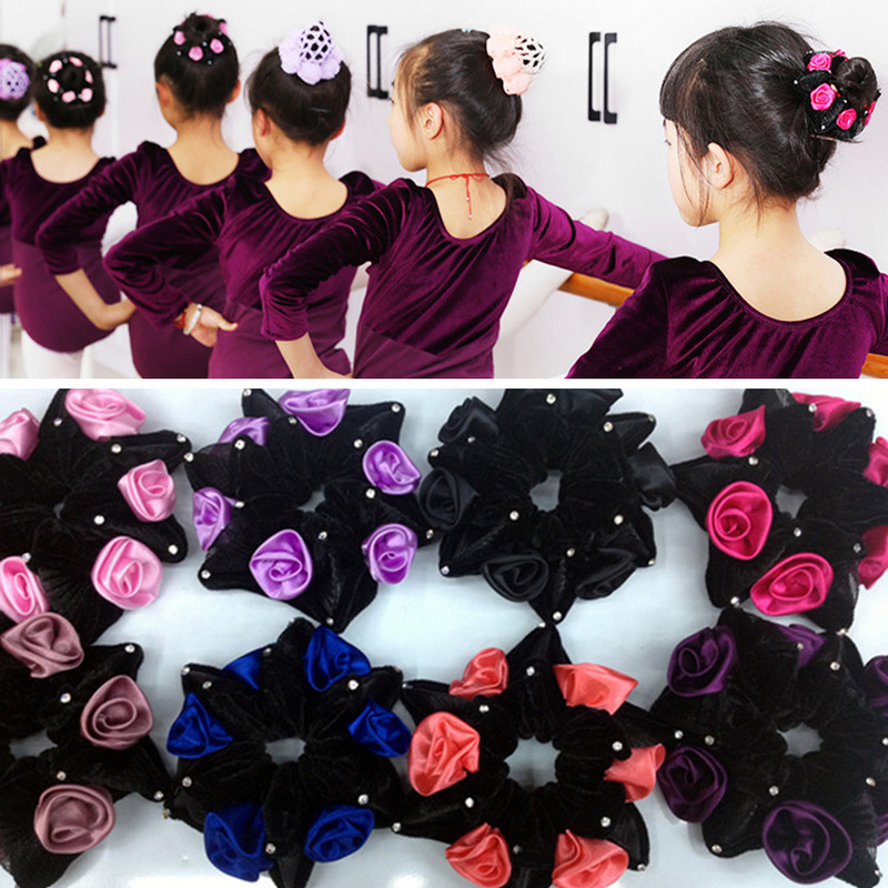 Moe lilleshow ketas Juuksevõrk Tüdruk Ballettants Uisutamine Snood Elastne Lipsu Kaane Must Peakatete Stiilimise Aksessuaar