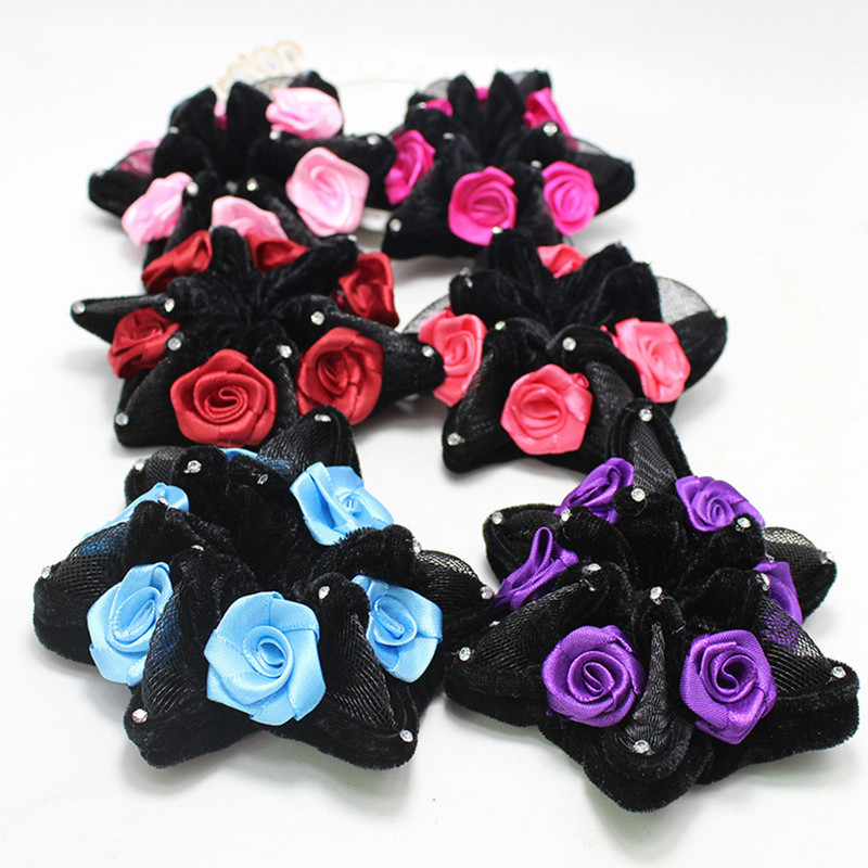 Moe lilleshow ketas Juuksevõrk Tüdruk Ballettants Uisutamine Snood Elastne Lipsu Kaane Must Peakatete Stiilimise Aksessuaar