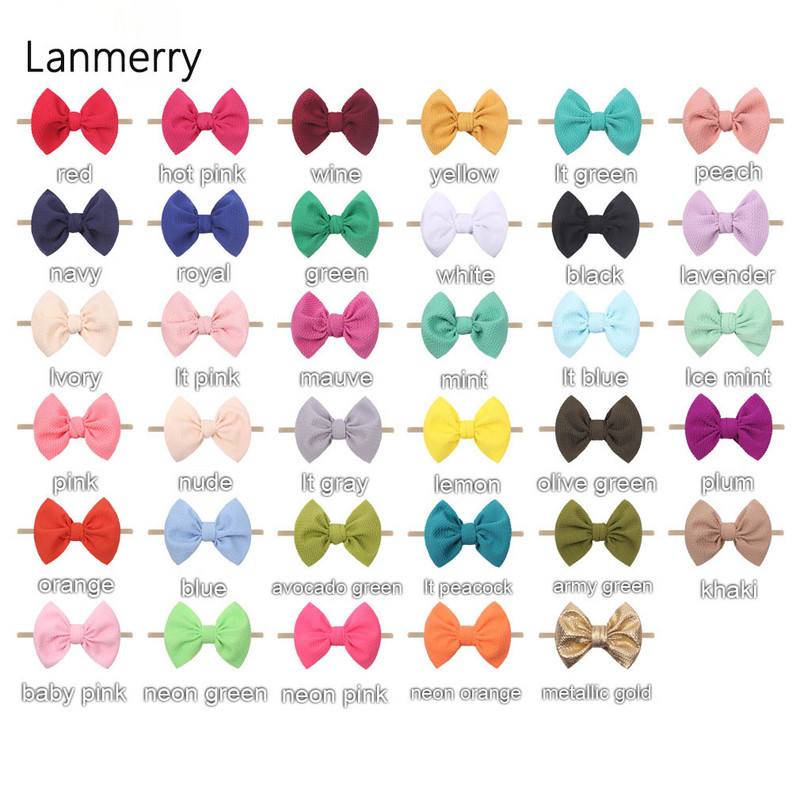 1kom 2022 Dječje modne mašne za kosu od 4,5 inča Elastične najlonske trake za glavu za djevojčice Mekana gumica za kosu Slatke ljetne gumice za kosu Dodaci za kosu