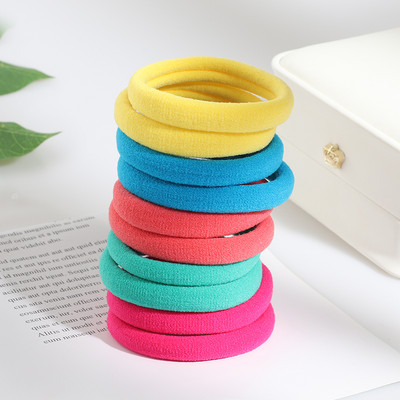 Új 10db/szett Hajgumik Girl Candy Color Elasztikus Gumiszalag Hajgumi Gyerek Baba Fejpánt Scrunchie Haj kiegészítők