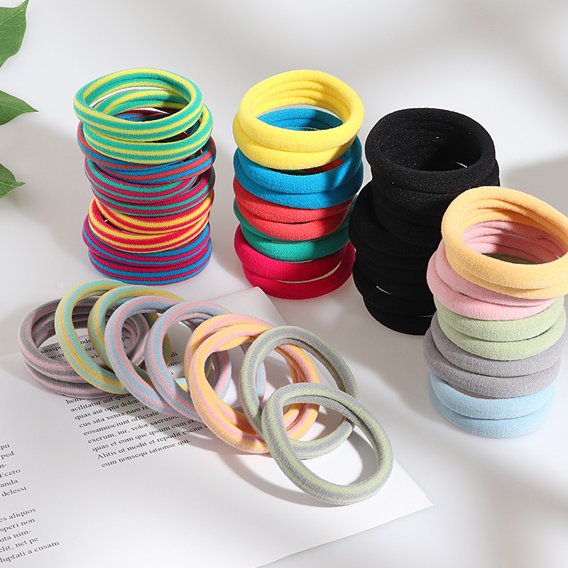 Új 10db/szett Hajgumik Girl Candy Color Elasztikus Gumiszalag Hajgumi Gyerek Baba Fejpánt Scrunchie Haj kiegészítők