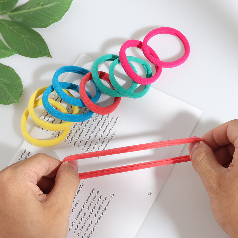 Új 10db/szett Hajgumik Girl Candy Color Elasztikus Gumiszalag Hajgumi Gyerek Baba Fejpánt Scrunchie Haj kiegészítők