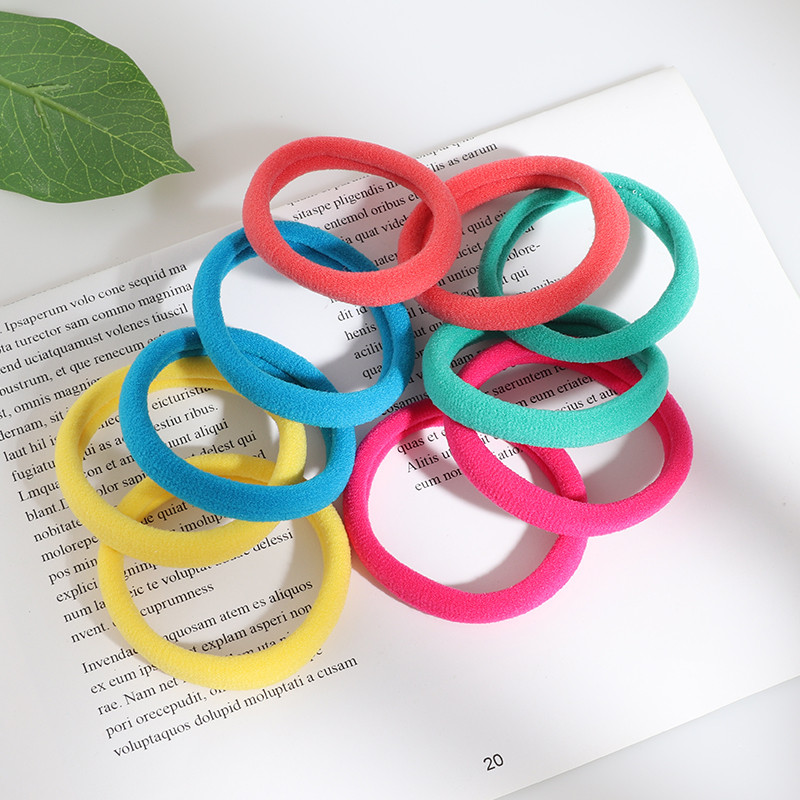 Új 10db/szett Hajgumik Girl Candy Color Elasztikus Gumiszalag Hajgumi Gyerek Baba Fejpánt Scrunchie Haj kiegészítők