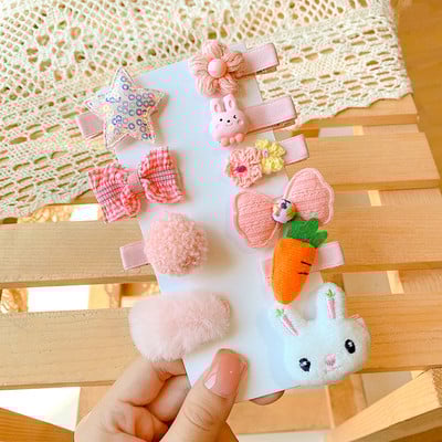 10 τμχ/σετ Νέο μωρό για κοριτσάκια Χαριτωμένα γλυκά καρτούν στολίδια λουλουδιών κλιπ μαλλιών Παιδικά υπέροχα γλυκά φουρκέτες Παιδικά αξεσουάρ μαλλιών