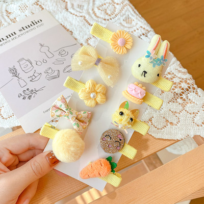 10 τμχ/σετ Νέο μωρό για κοριτσάκια Χαριτωμένα γλυκά καρτούν στολίδια λουλουδιών κλιπ μαλλιών Παιδικά υπέροχα γλυκά φουρκέτες Παιδικά αξεσουάρ μαλλιών