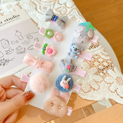 10 τμχ/σετ Νέο μωρό για κοριτσάκια Χαριτωμένα γλυκά καρτούν στολίδια λουλουδιών κλιπ μαλλιών Παιδικά υπέροχα γλυκά φουρκέτες Παιδικά αξεσουάρ μαλλιών