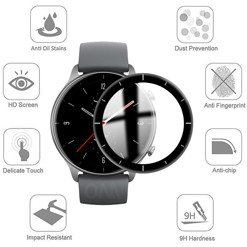 Προστατευτικό οθόνης πλήρους κάλυψης 20D για Huami Amazfit GTR 2 2E Smart Watch Protective Film for Amazfit GTR 3 Pro (όχι γυαλί)